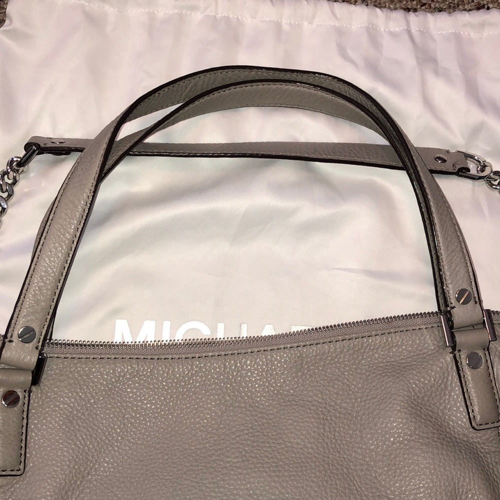 Michael Kors Leather Grey Shoulder Tote - Picture 6 of 8